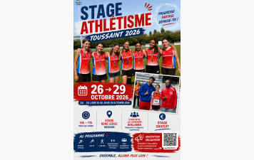 Stage d'athlétisme pendant les vacances d'automne
